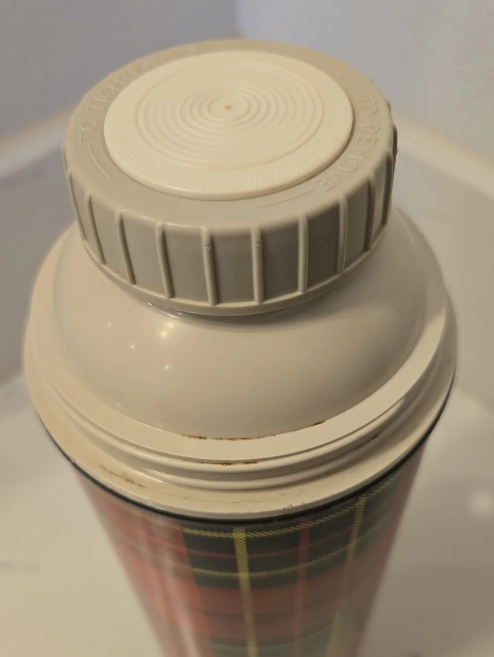 Vintage Thermos  1973 King Seeley Red Plaid Bottle No. 2442